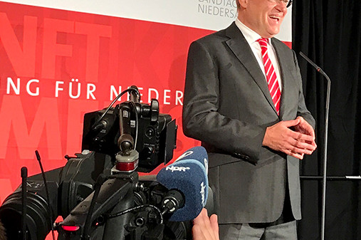 Stephan Weil am Wahlabend