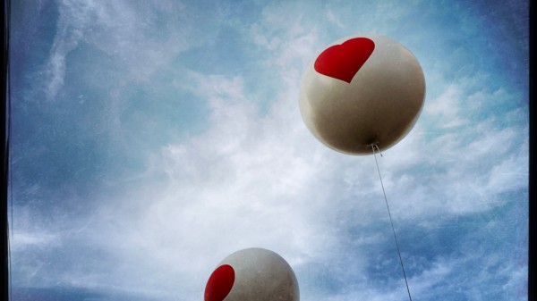Foto mit zwei Luftballons bei einer SPD-Veranstaltung